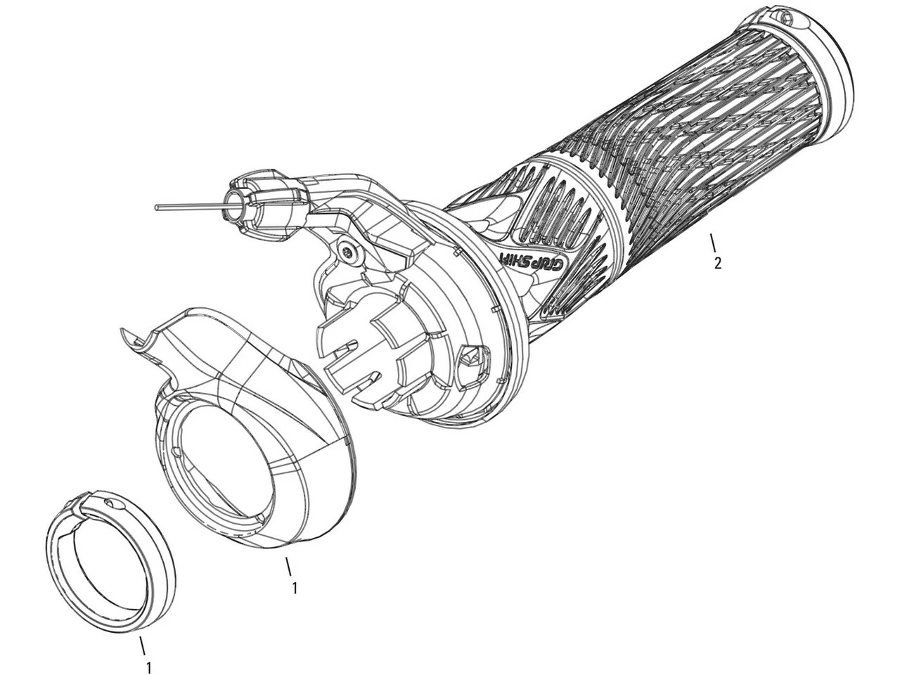 SRAM GX 2x11 / 1x11 / NX Grip Shift Twist Shifter Spare Parts