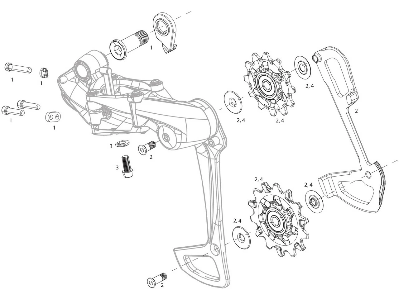 SRAM XX1 / X01 Eagle 1x12 Rear Derailleur Spare Parts